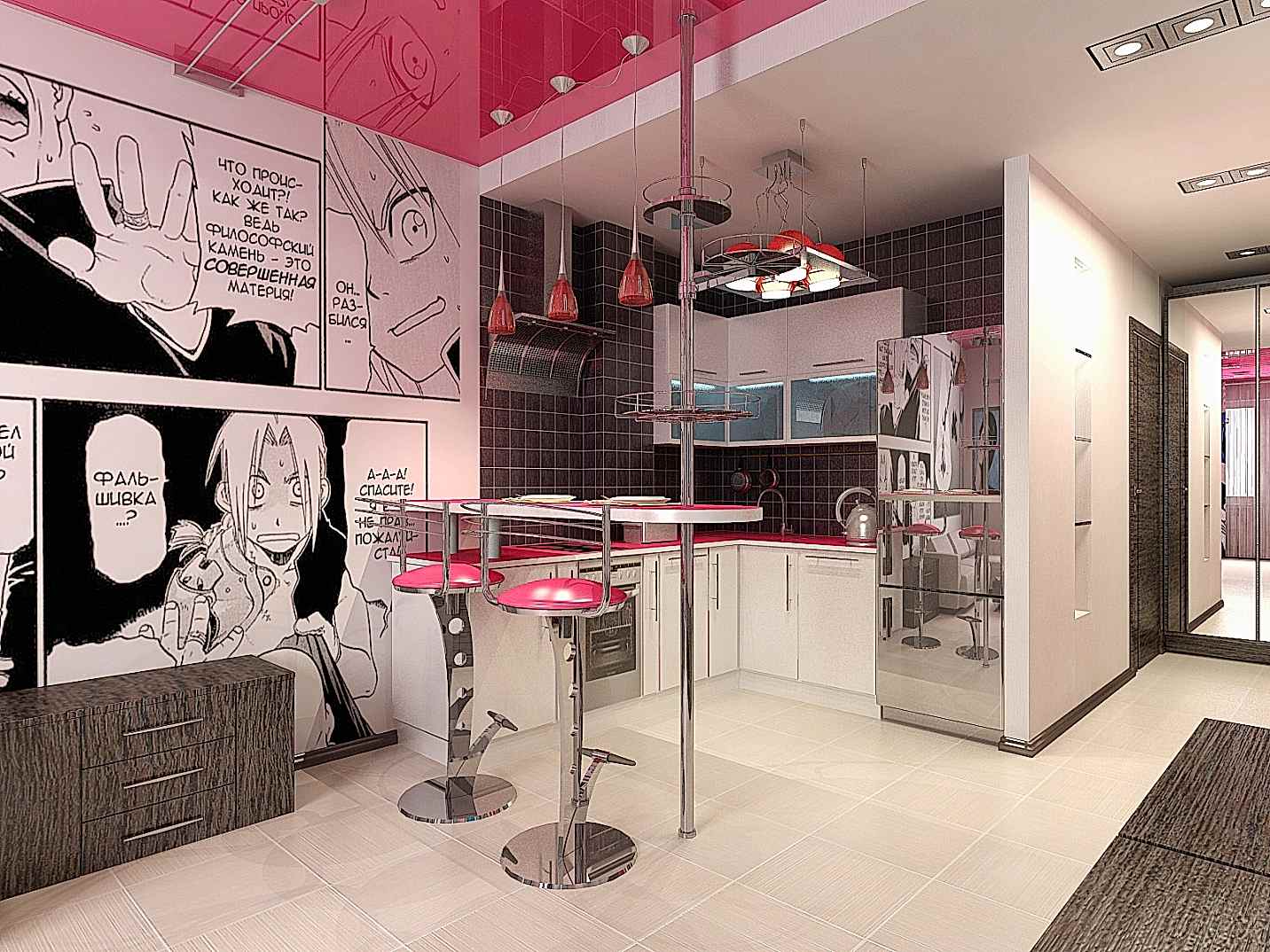 Стиль манга - японская мультипликация в интерьере